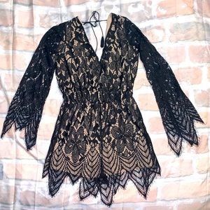 Love, Fire Lace Romper
